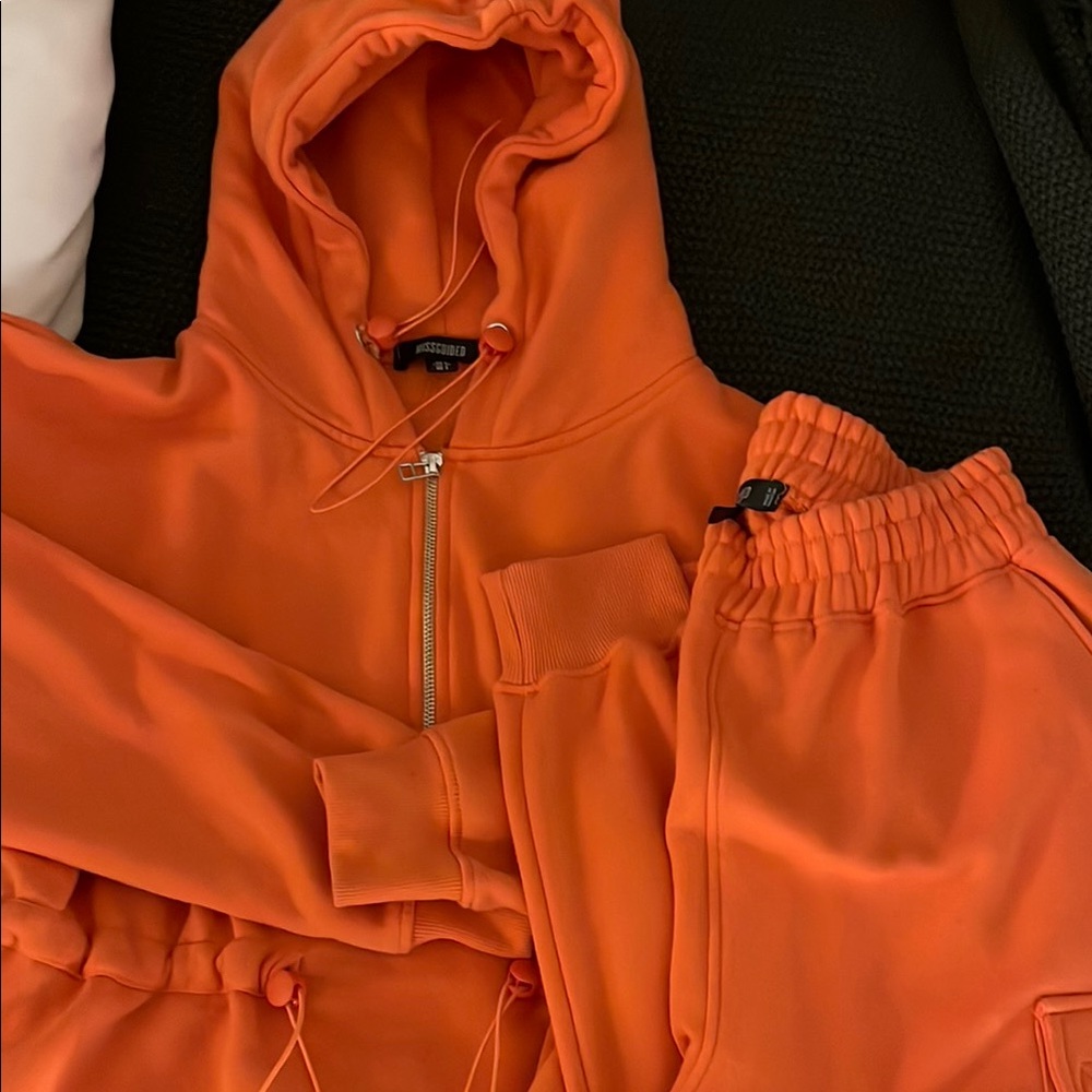 Missguided Vibrant Orange Tracksuit